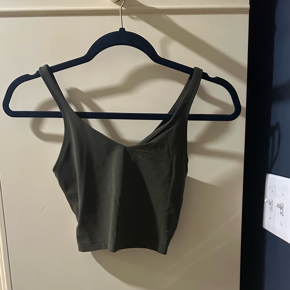 lululemon army green align tank